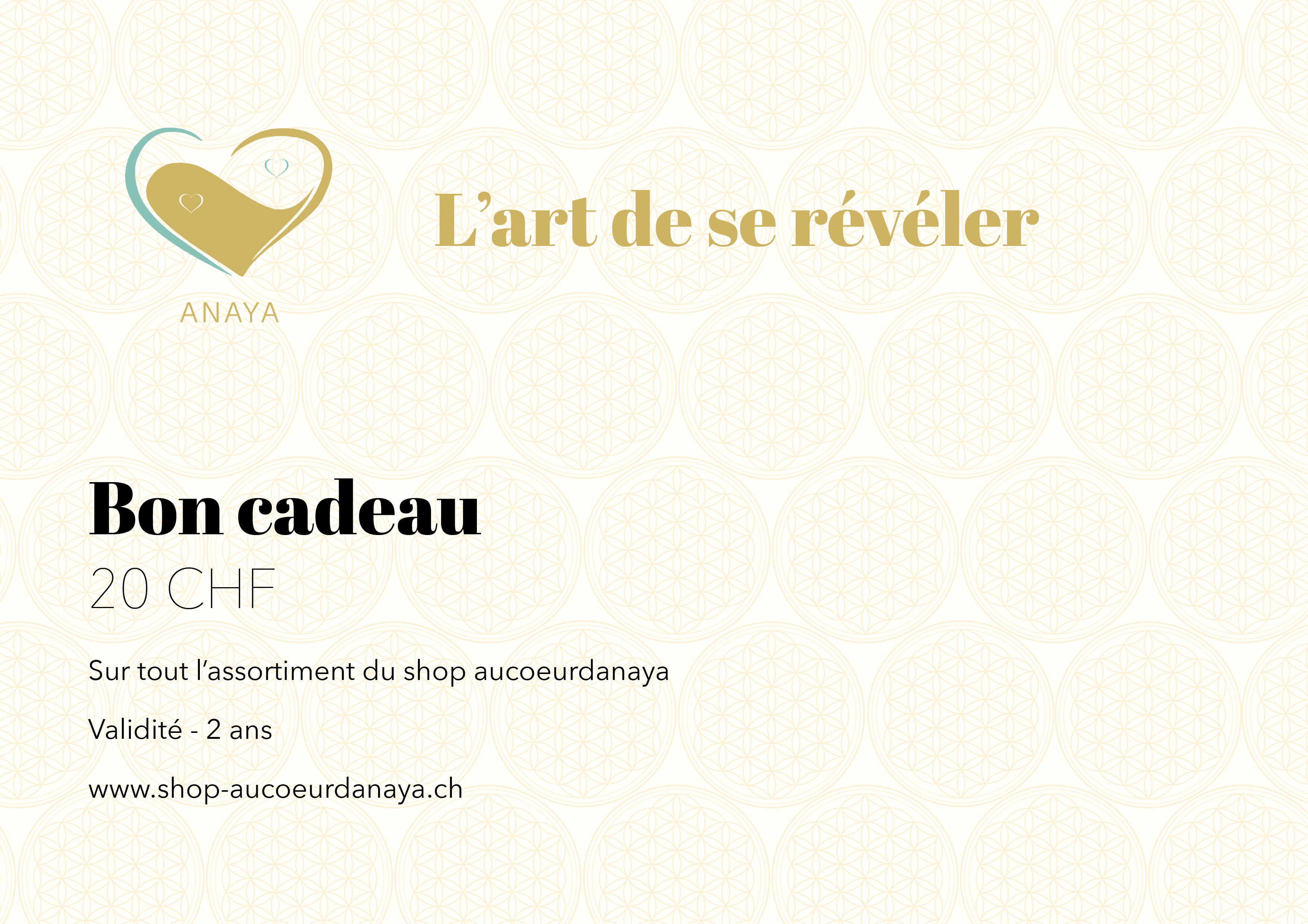 Bon cadeau "AMOUR" - Elixirs et Sprays Auriques Anaya đ